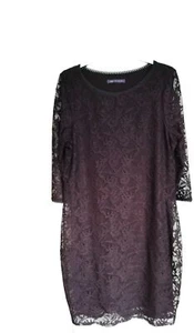 Marks And Spencer M&S LADIES Lined Lace Black Dress UK 14 Worn Once. - Picture 1 of 8