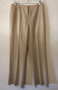 Antonio Melani Women's dress pants Tan with stripes Size 6 - Excellent Used - Picture 1 of 1