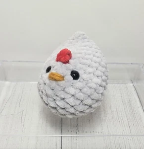 Chicken Plush Handmade Crochet Plushie  Amigurumi Stuffed Animal Toy - Picture 1 of 9