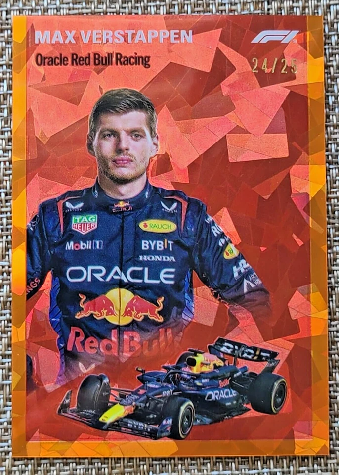 2024 Topps Chrome Sapphire F1 Max Verstappen 1954 Topps Orange Refractor /25 - Image 1 of 2