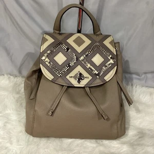 Michael Michael Kors Riley LG Leather Backpack Taupe Color Retail $498 EUC 84 - Picture 1 of 11