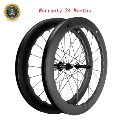 700c 6560mm Carbon Fiber Road Bike Wheelset V Brake Ceramic Hub UD Matte Finish - Image 1 of 4