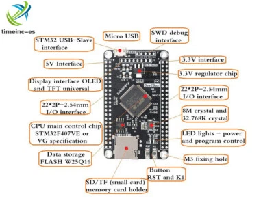 STM32F407VET6 Development Board STM32 System Core Board Development Board E - Photo 1/4