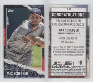 2020 Topps Rip Mini Base Inner Black /40 Max Scherzer #M-62