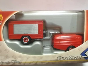 Solido Modellauto Mercedes LKW Toner Gam I 2182 Lot De Remorques Frankreich Rot - Picture 1 of 6