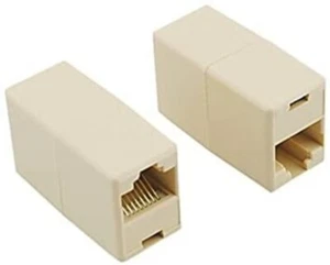 KOPPLER ETHERNET KABEL RJ 45 LAN ADAPTER GELENK STECKER VERLÄNGERUNG - Bild 1 von 3