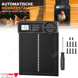 Elektrische hühnerklappe, Automatische Hühnerstalltür mit Timer & Manuelle IPX4 - Bild 1 von 23