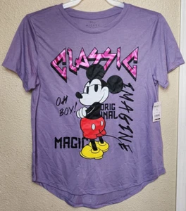 Disney Mickey Mouse Women’s Classic Graphic Print T-Shirt Size XL (15-17) NEW - Picture 1 of 4