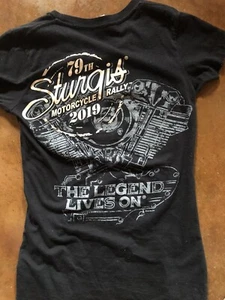 Harley Davidson Damen T-Shirt Sturgis Rally 2019 schwarz, "The Legend Lives On" - Bild 1 von 5
