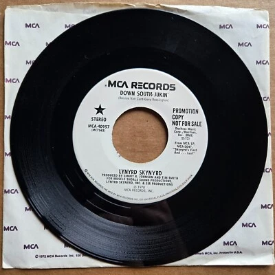 LYNYRD SKYNYRD Down South Jukin DJ PROMO 45 7" Record Vinyl Records - Image 1 of 2