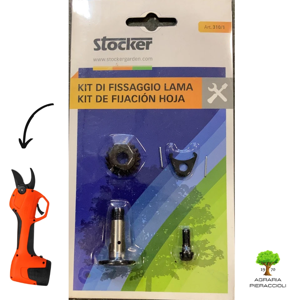KIT VITI FISSAGGIO LAMA STOCKER 310/1 RICAMBIO PER FORBICE STOCKER VULCANO E25TR