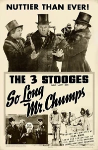 "SO LONG MR. CHUMPS" - (1941) - THE 3 STOOGES! One sheet 27"x41" movie poster! - Picture 1 of 5