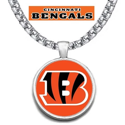 LARGE Cincinnati Bengals NECKLACE STAINLESS STEEL CHAIN FOOTBALL FREE SHIP' D30 Cover