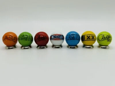 7 Case XX Knife-Knives Advertising 3/4 INCH Glass Shooter Marbles & Stands. - Image 1 of 4