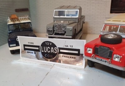 Land Rover Series 1 2 2a 88 109 Lucas HA12 Coil Black Silver Sticker Decal - Image 1 of 2