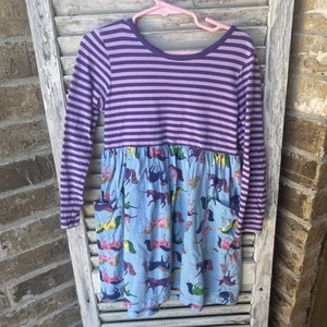 Hanna Andersson Girls US Sz 5 100 Purple Unicorn Dress - Picture 1 of 5