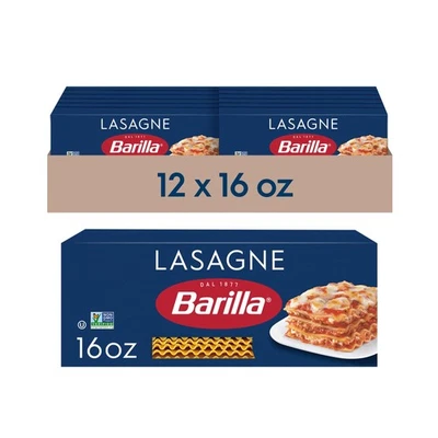 Barilla Wavy Lasagne Pasta 16 Ounce Pack of 12 Non GMO Kosher Certified Pasta Foto 1 de 4