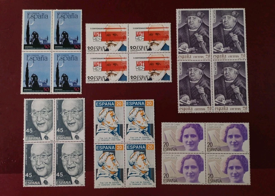 SELLOS ESPAÑA MNH 1988 BLOQUES 4 DE 6 SERIES COMPLETAS III - Imagen 1 de 1