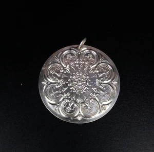 VTG 1978 Towle Sterling Silver Christmas Ornament 2.5" Round .925 Double Sided - Picture 1 of 5