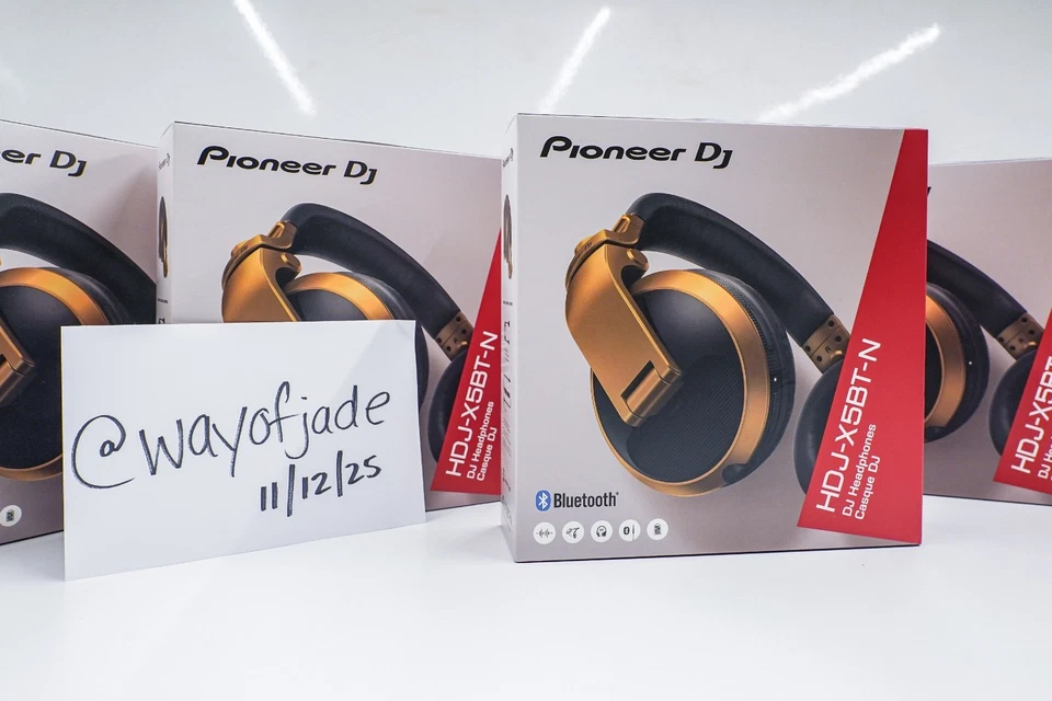 Pioneer DJ HDJ-X5BT-N (GOLD) – Over-Ear Bluetooth DJ Headphones – NEW OVERSTOCK - Image 1 of 4