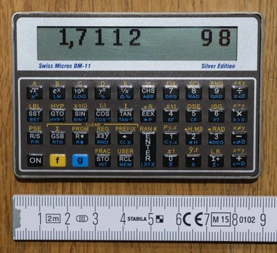 Swiss Micros DM-11 Silver Edition UPN Mini-Taschenrechner, wie abgebildet - Bild 1 von 4