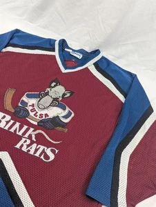 Vintage Minor League Tulsa Rink Rats Kobe Hockey Jersey Men's Size Large Mesh - Picture 1 of 9