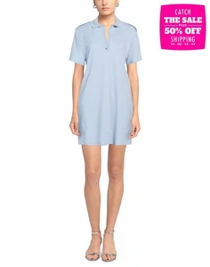 RRP€249 JOHN RICHMOND Polo Mini Dress Size S Blue Short Sleeve - Picture 1 of 5