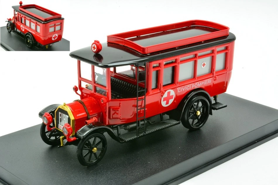 Rio FIAT 15 TER 1920 OMNIBUS AMBULANZA CIVICI POMPIERI 1:43 - Imagen 1 de 1