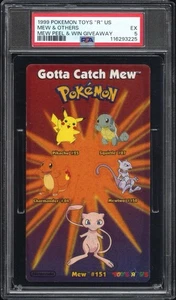 Gotta Catch Mew Pikachu Pokemon Card Toys R Us 1999 Nintendo Promo PSA 5 - Picture 1 of 3