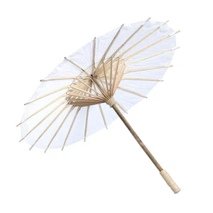 Sombrilla de papel al óleo hecha a mano paraguas vintage bambú asiático - Imagen 1 de 12