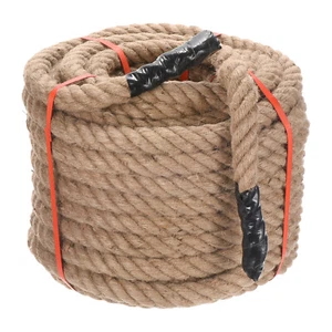 1-1/4"x100" Jute Rope Natural Jute String Twine Twisted Manila Rope Burlap Rope - Picture 1 of 8