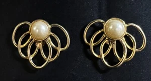 Vintage Bluette Gold Tone Shoe Clips Made in France - Picture 1 of 4