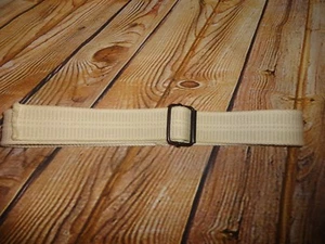 Cinturón de algodón estilo militar para hombre talla 32 crema marfil hebilla ajustable de 2" de ancho - Imagen 1 de 2