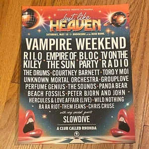 Just Live Heaven Festival 2025 5/10 May Vampire Weekend Rilo Kiley Promo Poster - Picture 1 of 5