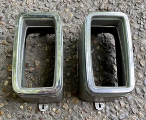 1973 Mustang Parking Light Chrome Housings Pair Grill Lights OEM RH LH - Picture 1 of 11