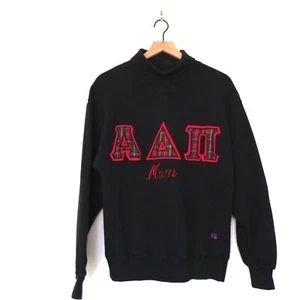 Vintage Russell Athletic High Cotton Sweatshirt Medium Turtleneck Greek Sorority - Picture 1 of 9