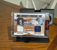 PAUL KARIYA TEEMU SELANNE 2021 Leaf Art of Hockey Remnants Bronze Patch /45 HOF