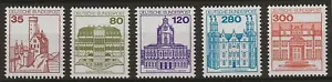 1982 Germania Occidentale (DDR) - Castelli tedeschi, 5 val. MNH** - Picture 1 of 1