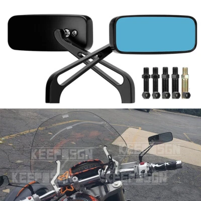 Espejos retrovisores rectangulares para moto Kawasaki Vulcan 750 800 900 1500 1700 Foto 1 de 4