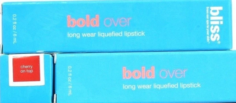 3 bliss Bold Over High Gloss Long Wear Liquefied Lipstick in Cherry on Top