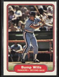 1982 Fleer #334 Bump Wills Texas Rangers