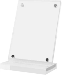 Baseball Card Display Stand - Clear Acrylic Magnetic Frame - Sports Card Holder - Picture 1 of 6