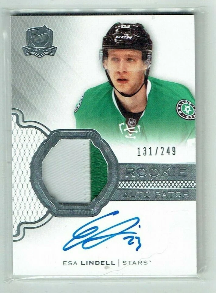 16-17 UD Upper Deck The Cup  Esa Lindell  /249  Rookie  Patch  Auto - Image 1 of 1