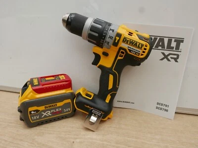 DeWalt DCD796 18V compact Hammer Drill Bare Unit + DCB546 6 ah flexvolt battery - Image 1 of 4