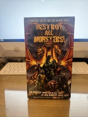 DESTROY ALL MONSTERS VHS RARE 1998 TOHO GODZILLA RODAN MOTHRA MOVIE - Image 1 of 4