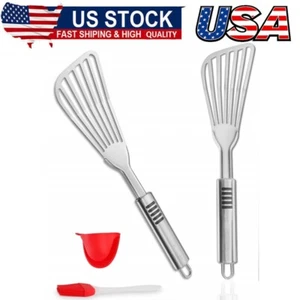 Premium Fish Spatula-Rust-Resistant Stainless Steel,Non-Slip Handle,Grilling,Fry - Picture 1 of 9