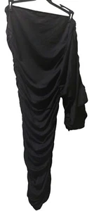 NWT Commense Black Side Ruched Off-Shoulder One Sleeve Dress Size Small - Picture 1 of 6