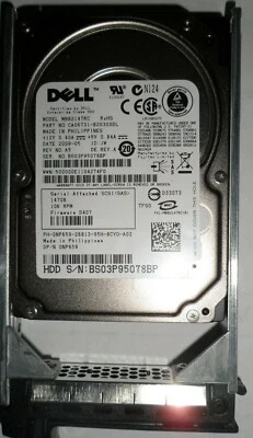 Dell NP659 147GB 10000RPM 2.5" SAS Hard Drive MBB2147RC with tray - Image 1 of 3