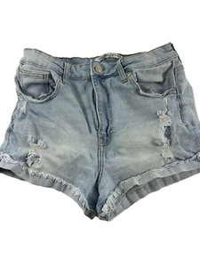 Celebrity Pink Womens Size 13/31 Denim Shorts Distressed High Rise Cuffed Blue - Picture 1 of 7