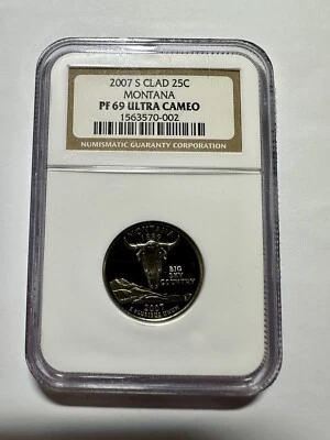 2007-S 25 Cents Montana Washington Quarter PF 69 Ultra Cameo - NGC Graded - Image 1 of 2